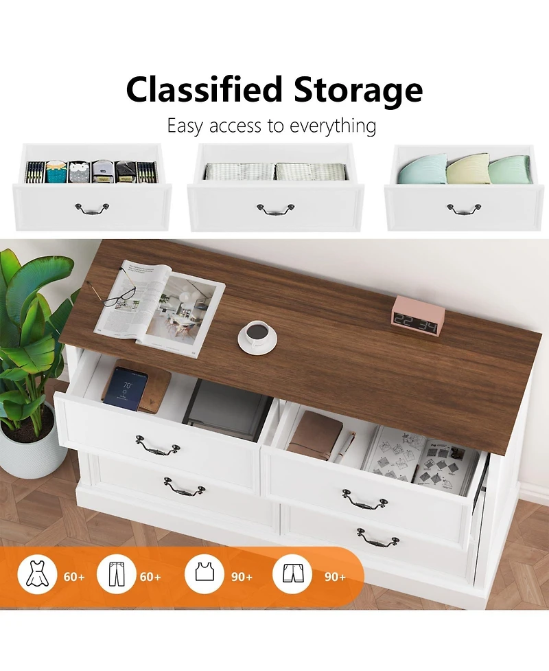 gaomon Dresser for Bedroom with 6 Drawers