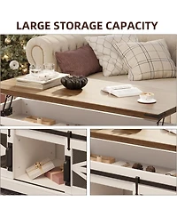 gaomon Lift Top Coffee Table, Coffee Table with Storage Shelf/Hidden Compartment