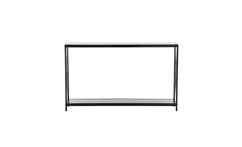 Slickblue Sofa Side Table with Black Wood Grain Finish