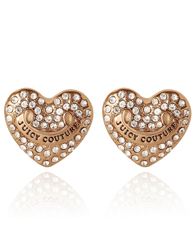 Juicy Couture Heart Crystal Stud Earrings