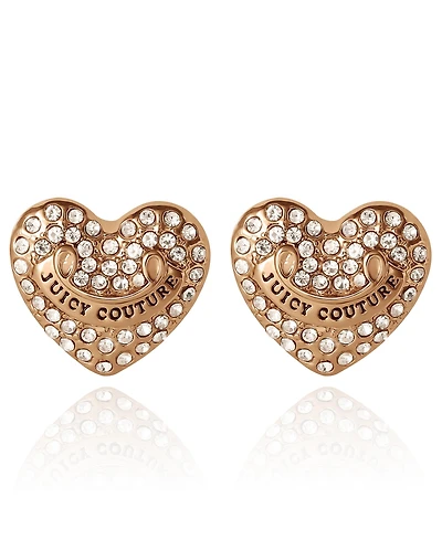 Juicy Couture Heart Crystal Stud Earrings