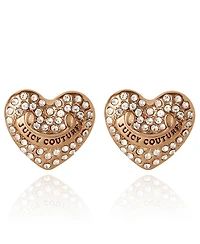 Juicy Couture Heart Crystal Stud Earrings