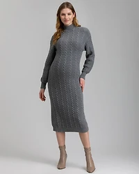 Pietro Brunelli Maternity Cable Knit Mock Neck Elettra Dress