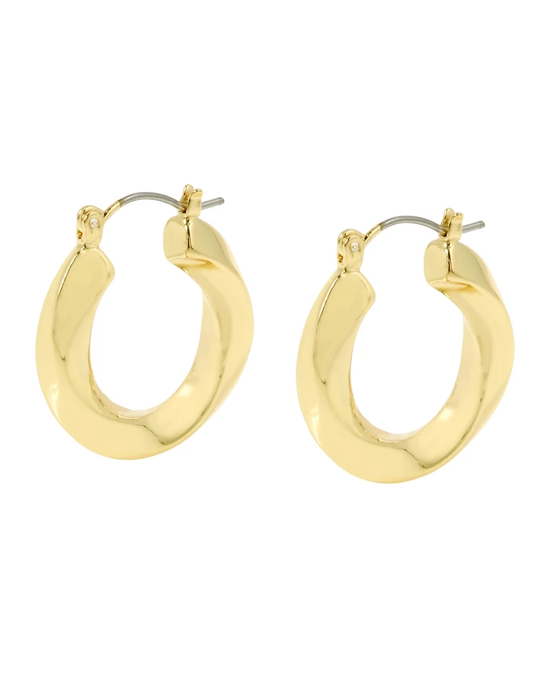 Steve Madden Woven Twist Small Hoop Earrings
