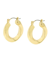 Steve Madden Woven Twist Small Hoop Earrings