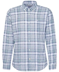 Barbour Men's Tailored-Fit Bridport Linen-Blend Plaid Shirt