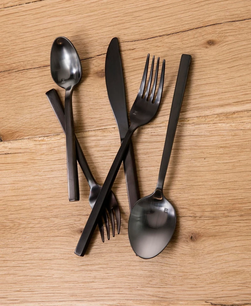 Fortessa Arezzo Brushed Black 5pc Place Setting