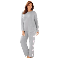 Dreams & Co. Plus Side Print Pajama Set