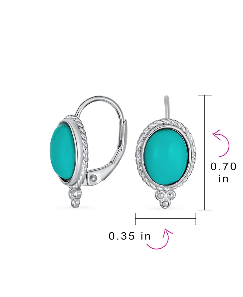Bling Jewelry Oval Drop Earrings Gold Plated Sterling Silver