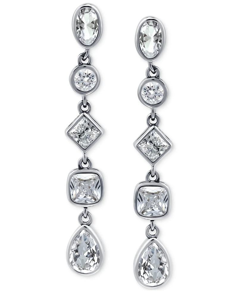 Giani Bernini Cubic Zirconia Linear Drop Earrings (3-1/2 ct. t.w.) in 18k Yellow Gold Over Sterling Silver, Exclusively at Macy's