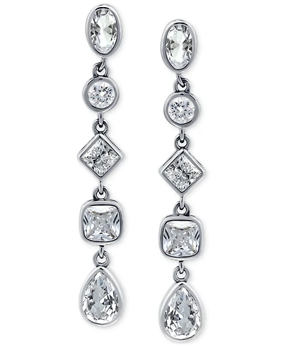 Giani Bernini Cubic Zirconia Linear Drop Earrings (3-1/2 ct. t.w.) in 18k Yellow Gold Over Sterling Silver, Exclusively at Macy's