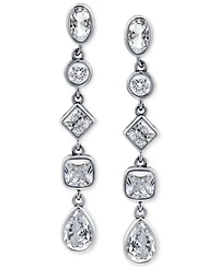 Giani Bernini Cubic Zirconia Linear Drop Earrings (3-1/2 ct. t.w.) in 18k Yellow Gold Over Sterling Silver, Exclusively at Macy's