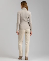 Maternity Long Sleeve Turtleneck Rib Knit Jumper Aurora