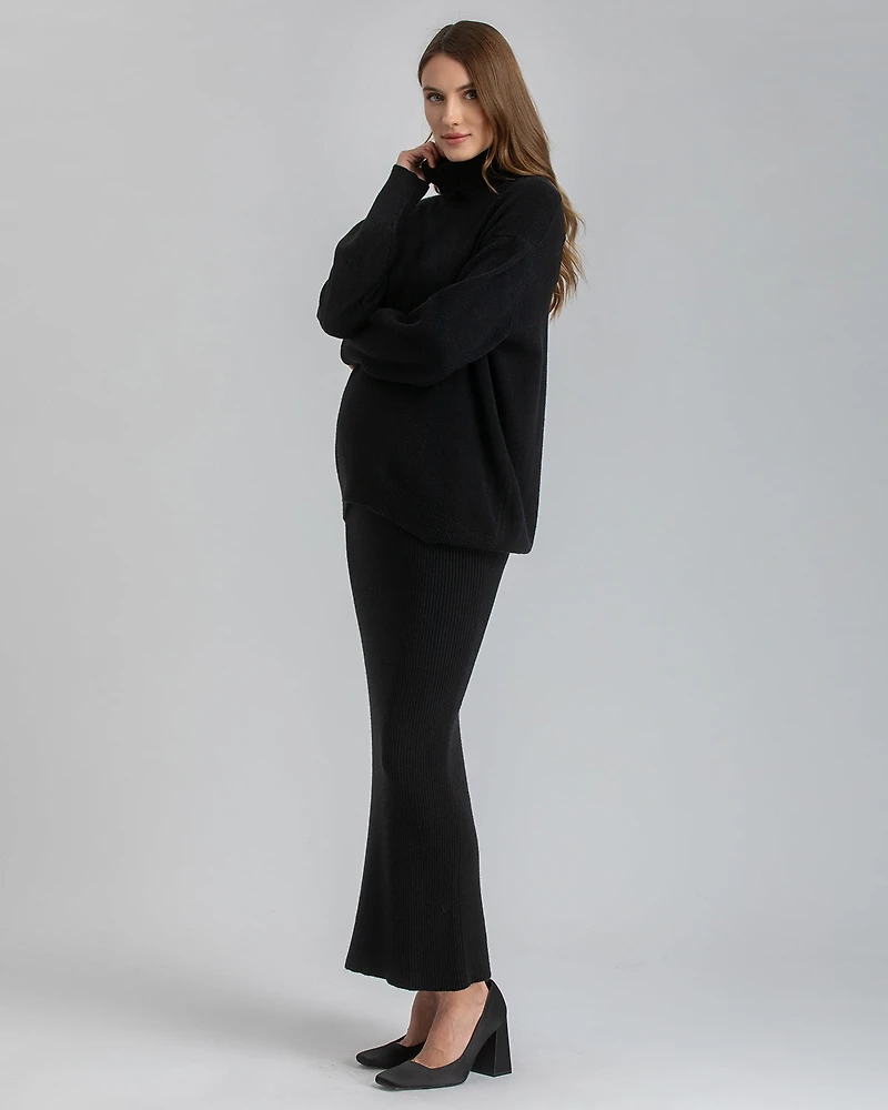 Pietro Brunelli Maternity Slim-Fit Nina Skirt with a Central Back Slit