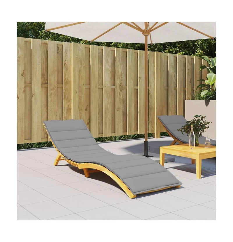 Sun Lounger Cushion Gray 78.7"x23.6"x1.2" Oxford Fabric