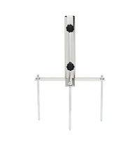vidaXL Parasol Base Silver Steel with powder coating Compact
