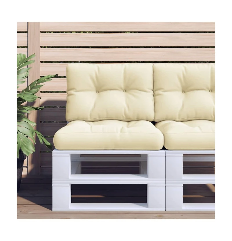 Pallet Cushions 2 pcs Cream Fabric
