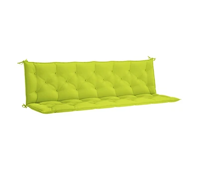 Garden Bench Cushion Bright Green 78.7"x(19.7"+19.7")x2.8" Oxford Fabric