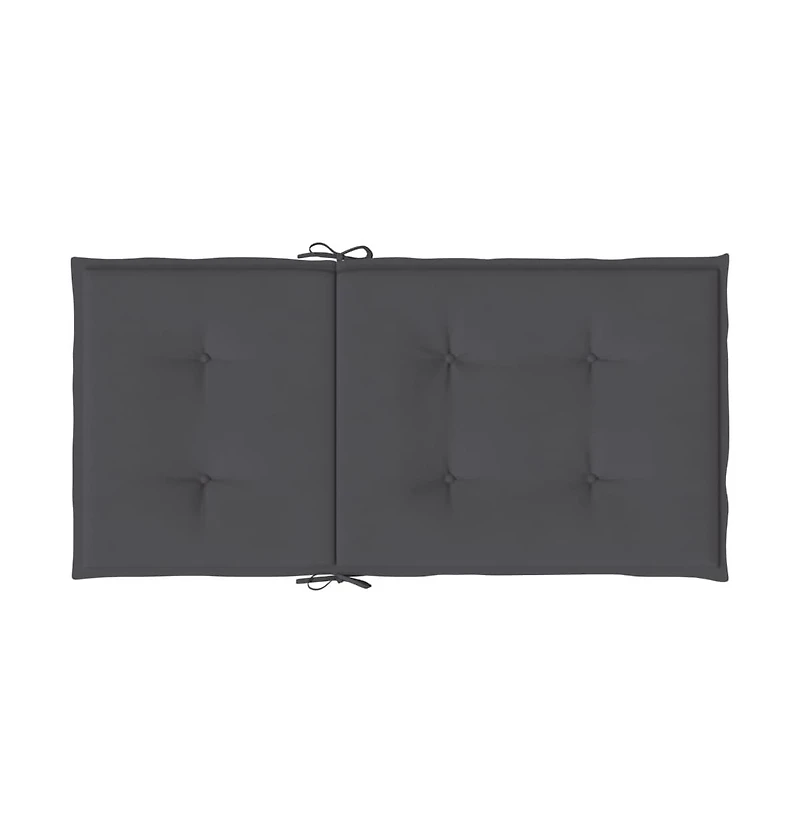 vidaXL Garden Lowback Chair Cushions pcs Anthracite 39.4"x19.7"x1.2" Oxford Fabric