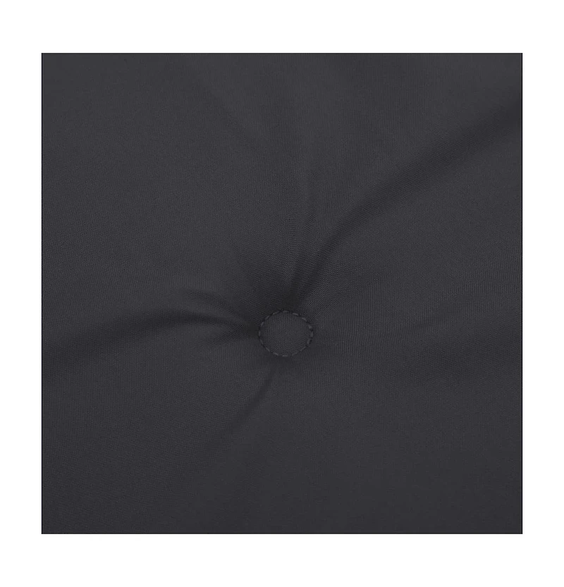 Deck Chair Cushion Black (29.5"+41.3")x19.7"x1.6"