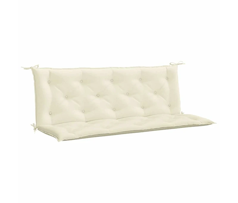 Garden Bench Cushion Cream White 59.1"x(19.7"+19.7")x2.8" Oxford Fabric
