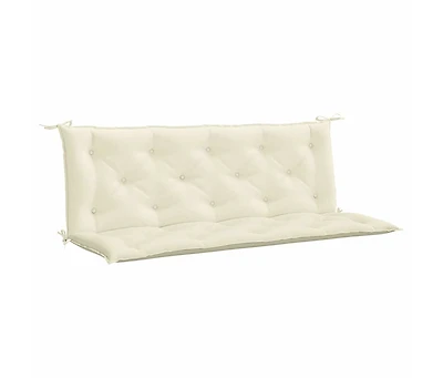 Garden Bench Cushion Cream White 59.1"x(19.7"+19.7")x2.8" Oxford Fabric