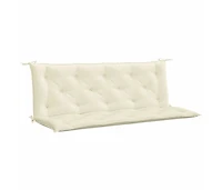 Garden Bench Cushion Cream White 59.1"x(19.7"+19.7")x2.8" Oxford Fabric