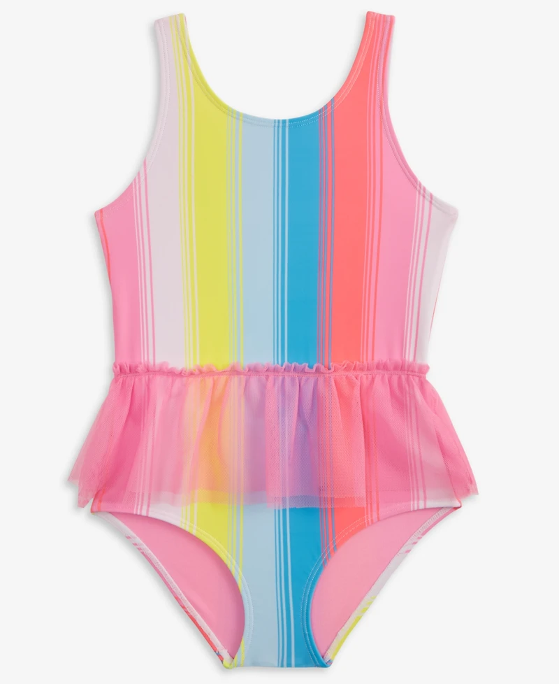 Epic Threads Toddler And Little Girls Striped Tutu One-Piece Swimsuit, Exclusively at Macy's