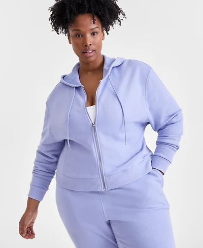 Id Ideology Plus Size Soft Touch Full-Zip Hoodie, Exclusively at Macy's