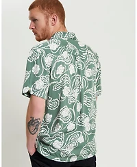 Ben Sherman Men's Paisley Swirl Print Short Sleeve Shirt