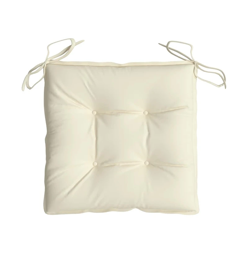 Chair Cushions 4 pcs Cream White 15.7"x15.7"x2.8" Oxford Fabric
