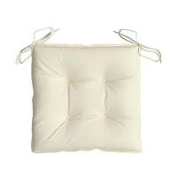 Chair Cushions 4 pcs Cream White 15.7"x15.7"x2.8" Oxford Fabric