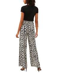 Vince Camuto Women's Printed Pull-On Wide-Leg Pants