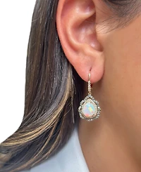 Le Vian Neopolitan Opal (2-1/2 ct. t.w.), Nude Diamond (1/3 ct. t.w.) & Chocolate Diamond (1/2 ct. t.w.) Earrings in 14k Strawberry Gold