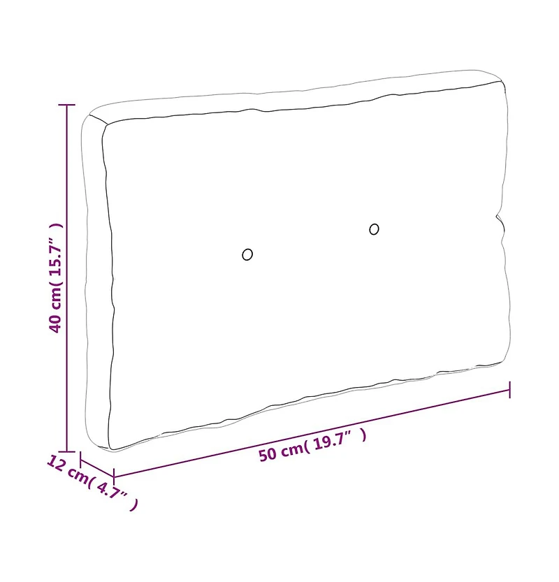 vidaXL Pallet Cushion Cream 19.7"x15.7"x4.7" Fabric