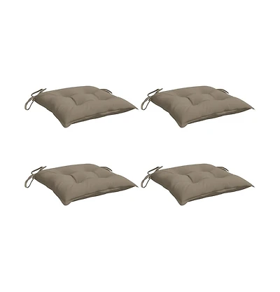 vidaXL Chair Cushions 4 pcs Taupe 15.7"x15.7"x2.8" Oxford Fabric