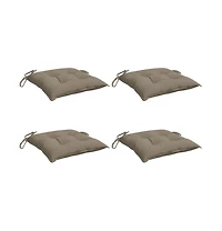 vidaXL Chair Cushions 4 pcs Taupe 15.7"x15.7"x2.8" Oxford Fabric