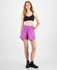 Puma Women's Essential Ripstop Faux-Snap Shorts