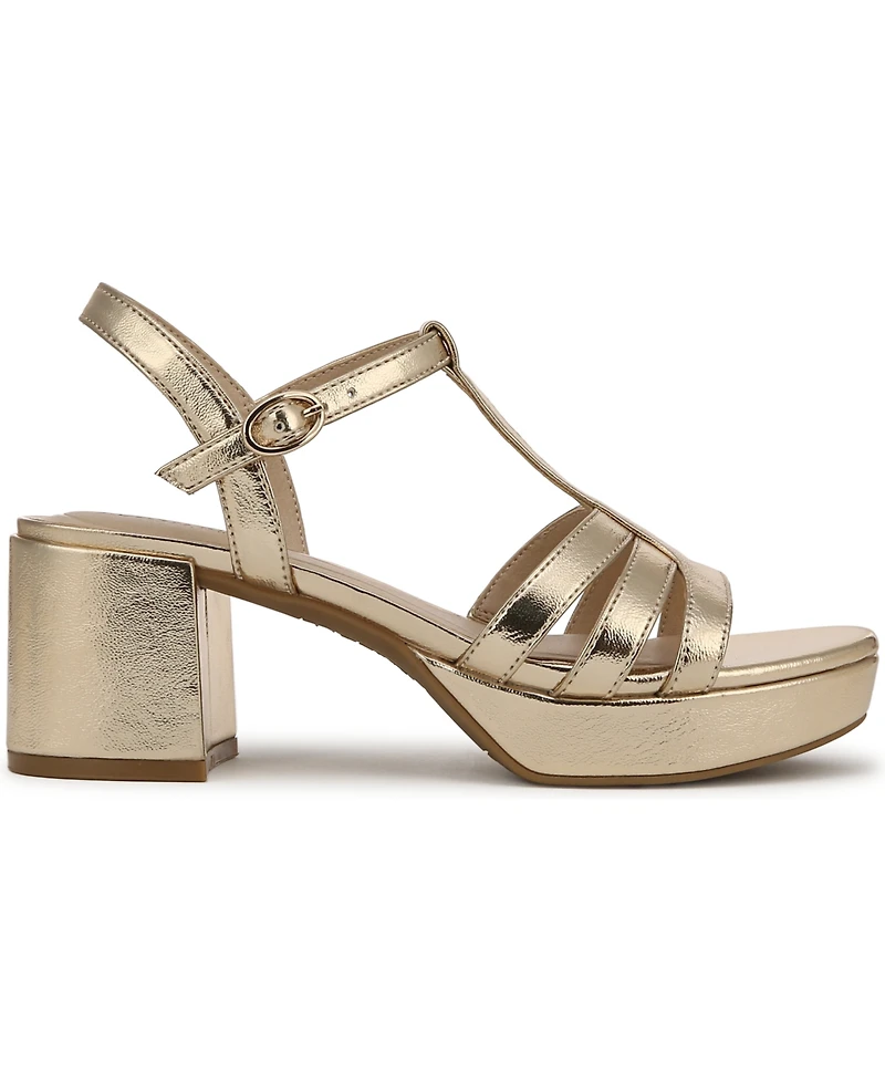 LifeStride Women's Rio Strappy Platform Block Heel Dress Sandals