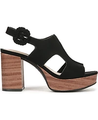 LifeStride Women's Audra Open Square Toe Block Heel Platform Sandals