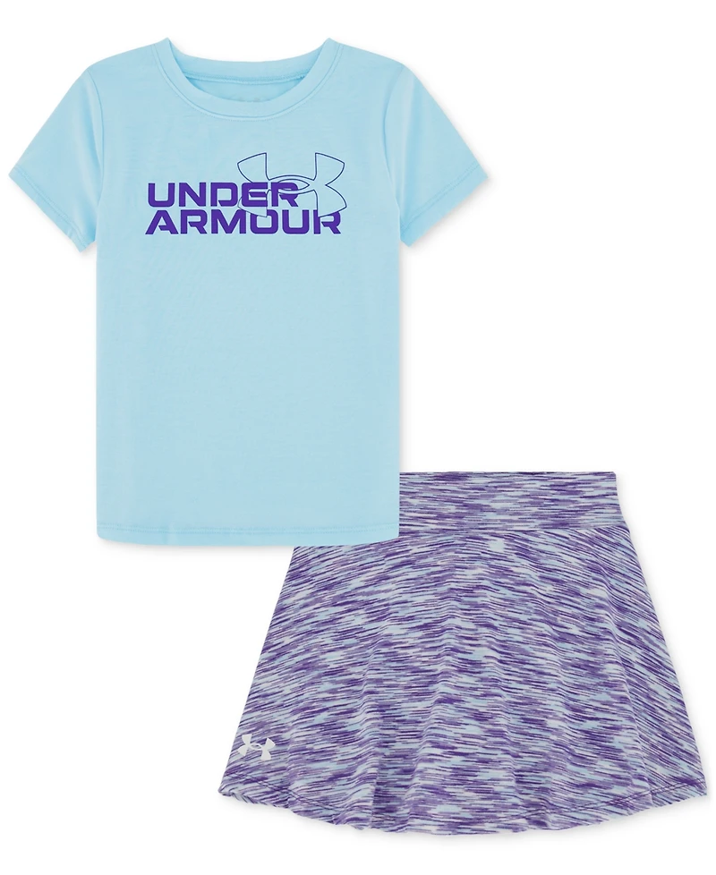 Under Armour Toddler & Little Girls Logo T-Shirt & Skorts Set