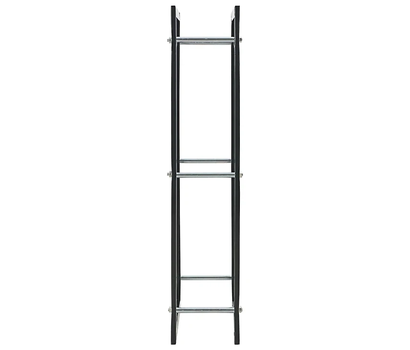 Firewood Rack Black 17.3"x7.9"x39.4" Steel