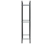 Firewood Rack Black 17.3"x7.9"x39.4" Steel