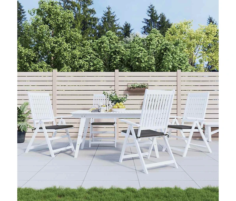 Garden Chair Cushions 4 pcs Anthracite 15.7"x15.7"x1.6" Oxford Fabric