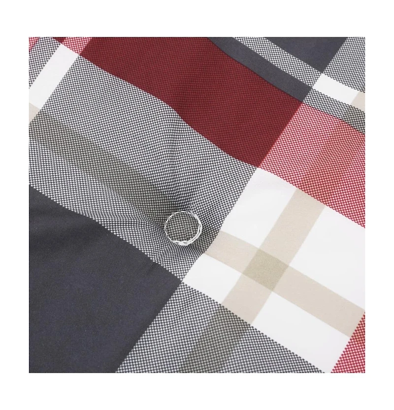 vidaXL Deck Chair Cushion Red Check Pattern (29.5"+41.3")x19.7"x1.6"
