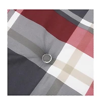 vidaXL Deck Chair Cushion Red Check Pattern (29.5"+41.3")x19.7"x1.6"