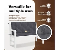 Garden Bench Cushion Anthracite 47.2"x(19.7"+19.7")x2.8" Oxford Fabric
