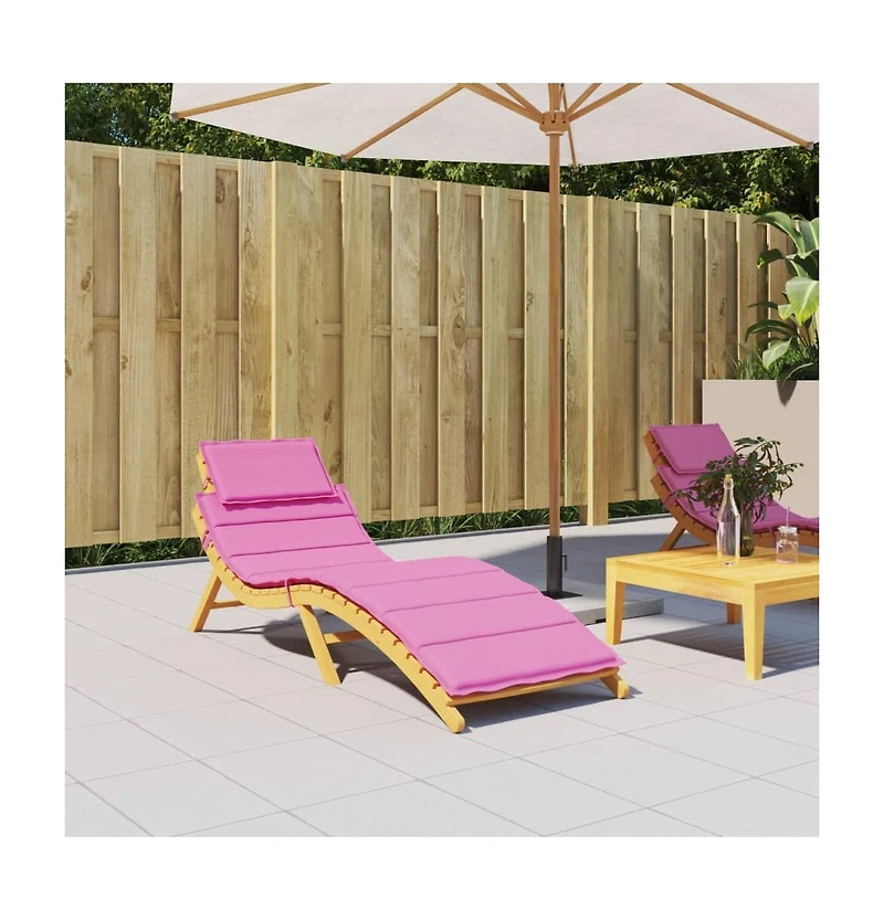Sun Lounger Cushion Pink Oxford Fabric