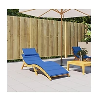 Sun Lounger Cushion Royal Blue 73.2"x22.8"x1.6" Oxford Fabric