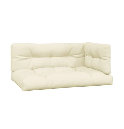 Pallet Cushions 3 pcs Cream Fabric